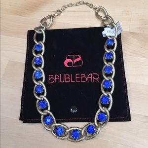 NWT BaubleBar Blue Stone Chain Necklace